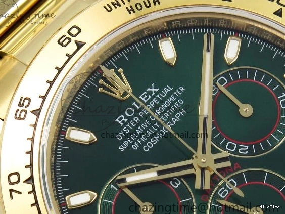 MiroTime 0104 ModernLook Daytona 116508 QF 1:1 Best Edition Green Dial on YG Bracelet SH4130 V3 (Gain Weight) 1724